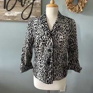 Talbots size 12P leopard blazer